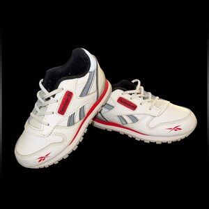 CLASSIC LEATHER STEP 'N' FLASH TODDLER 'WHITE VECTOR RED'